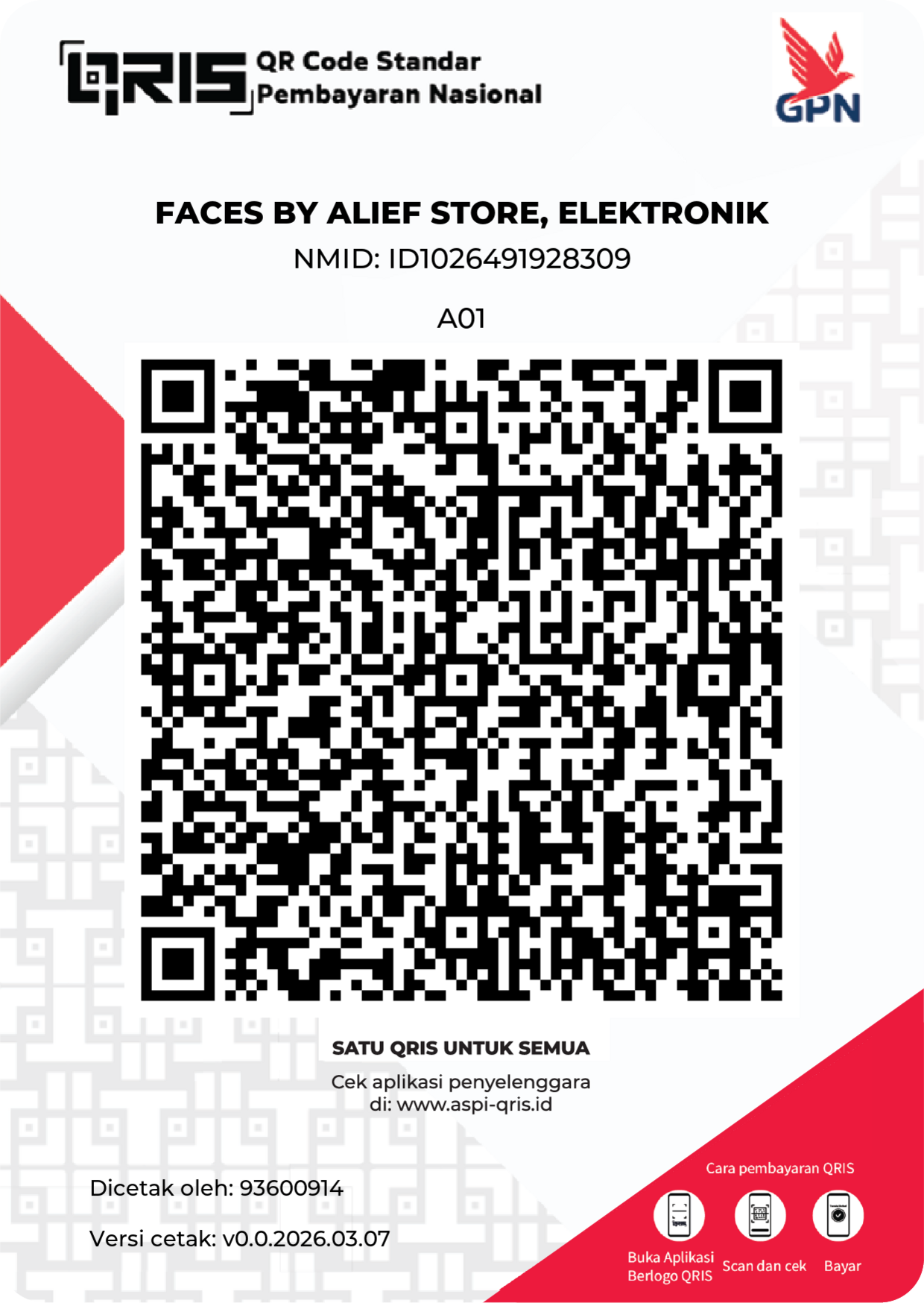 QRIS Faces by Alief Store